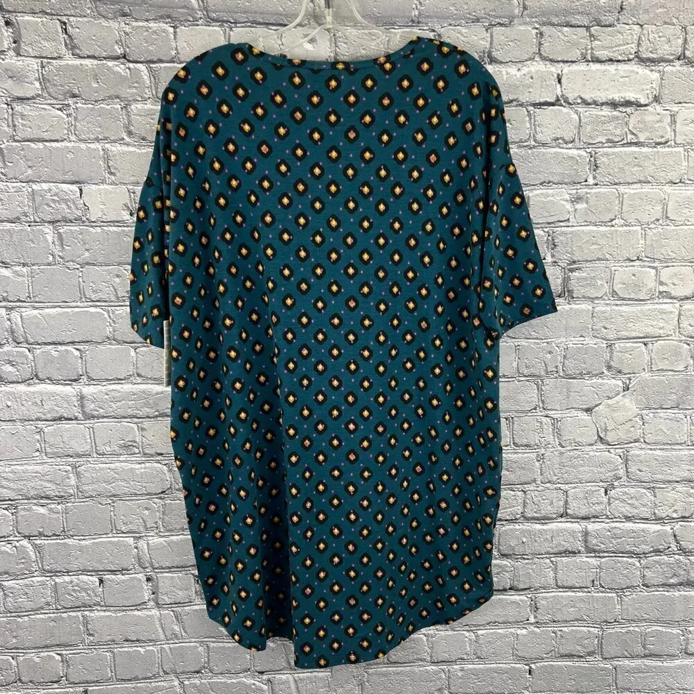LuLaRoe Womens Size XS Irma Shirt Green Print NWT - Picture 4 of 4